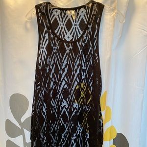 Black sheer tunic tank